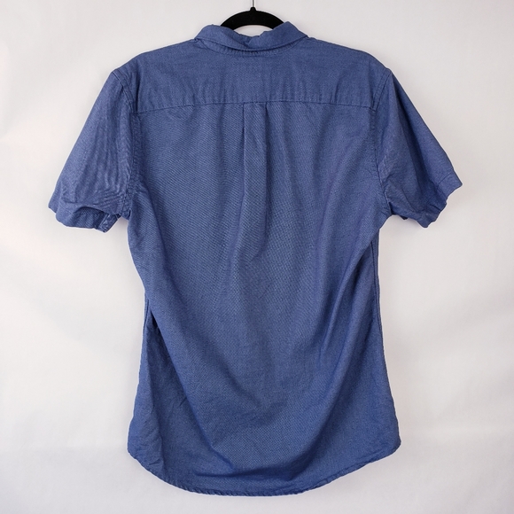 Good Threads Mens button down shirt blue short Sleeve Size Small - Picture 3 of 4